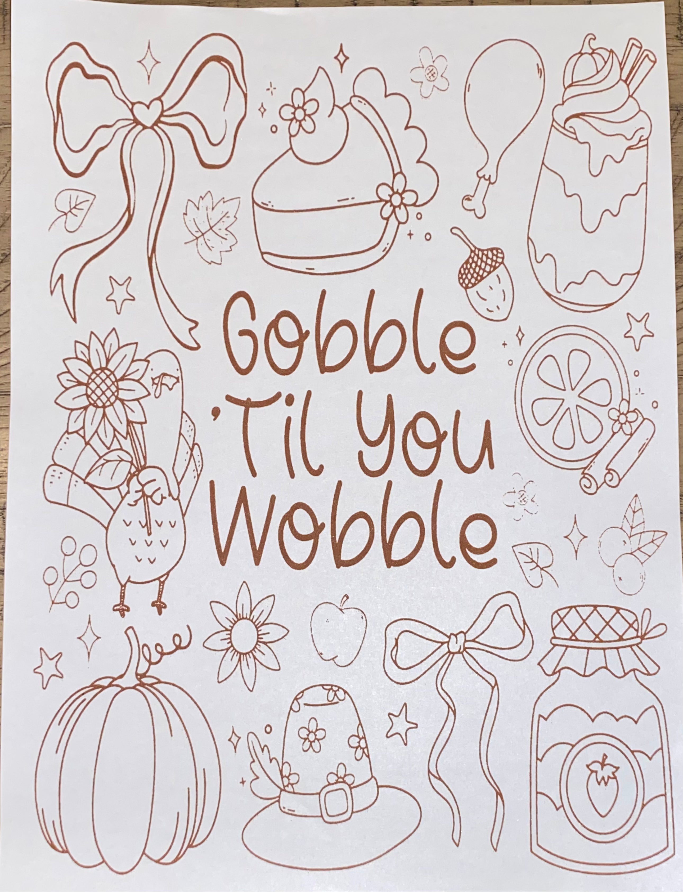 Gobble 'Til You Wobble Doodle (Brown)