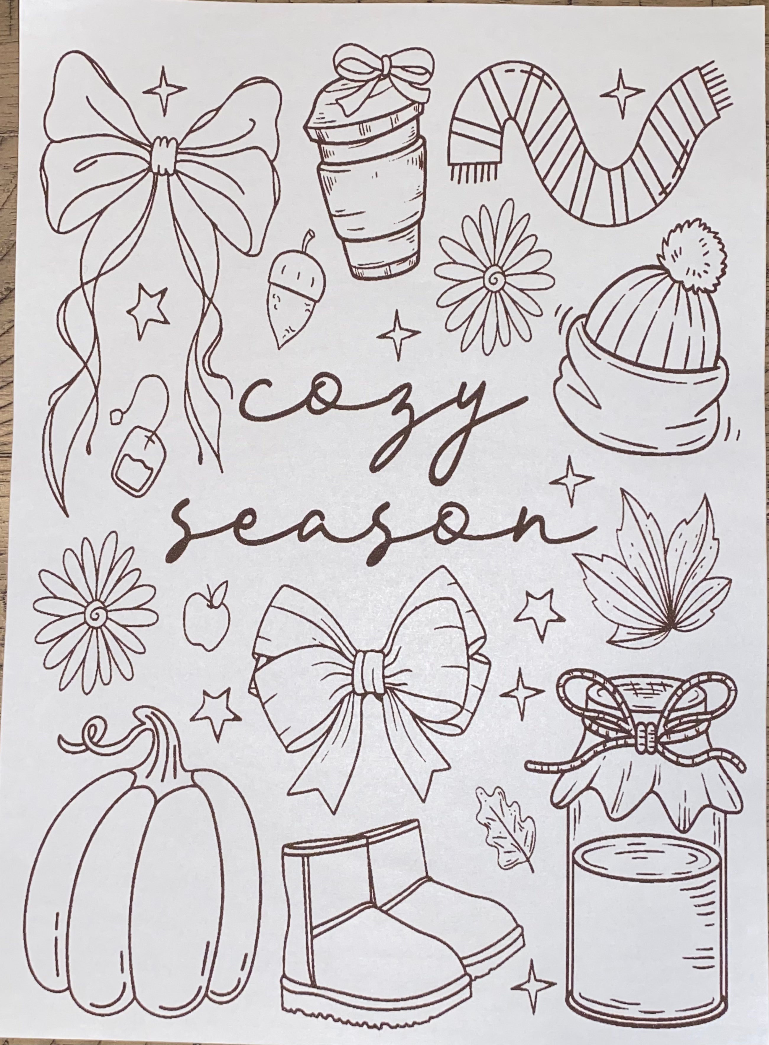 Cozy Season Doodle (Dark Brown)