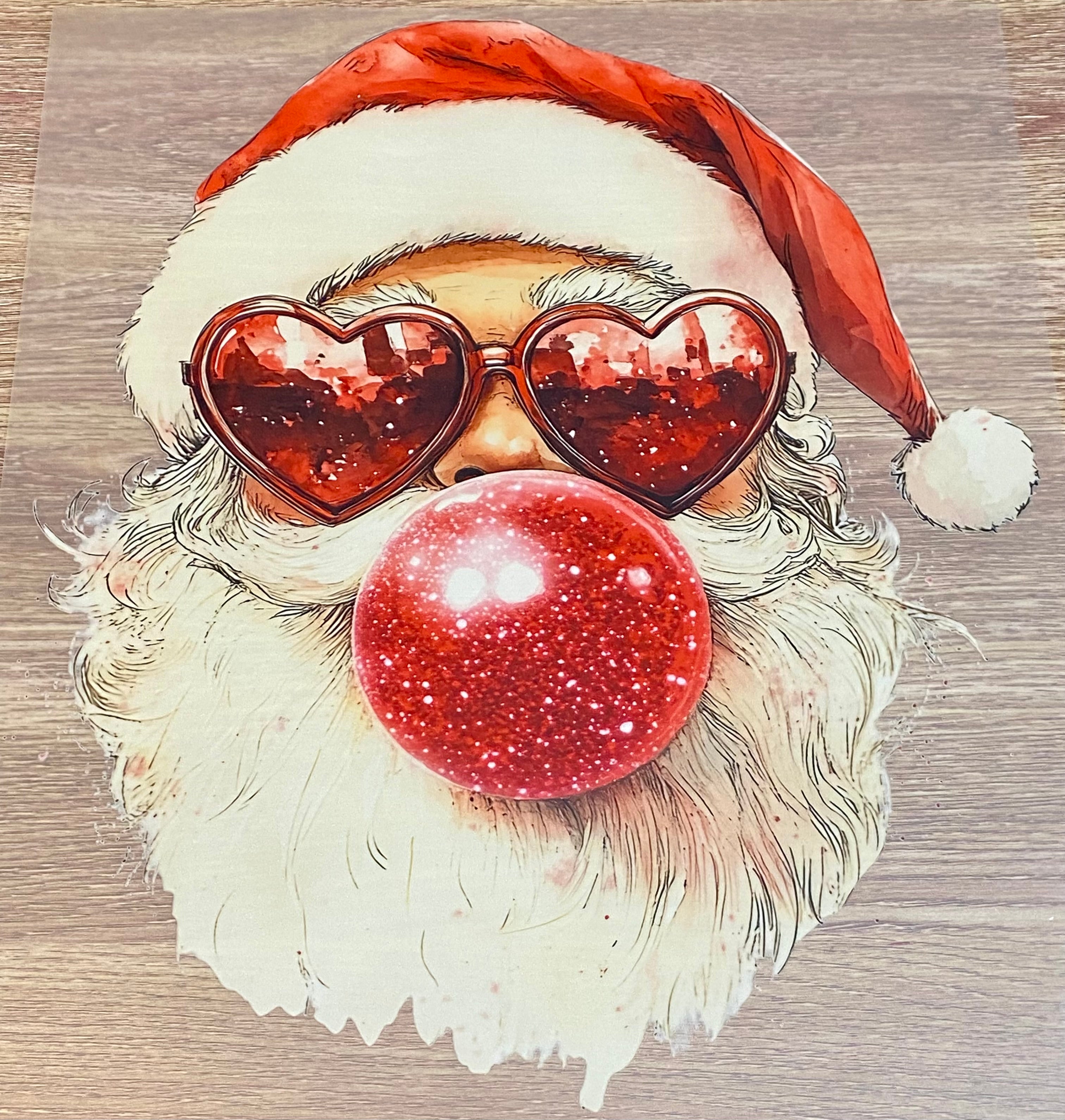 Santa Bubblegum DTF Transfer