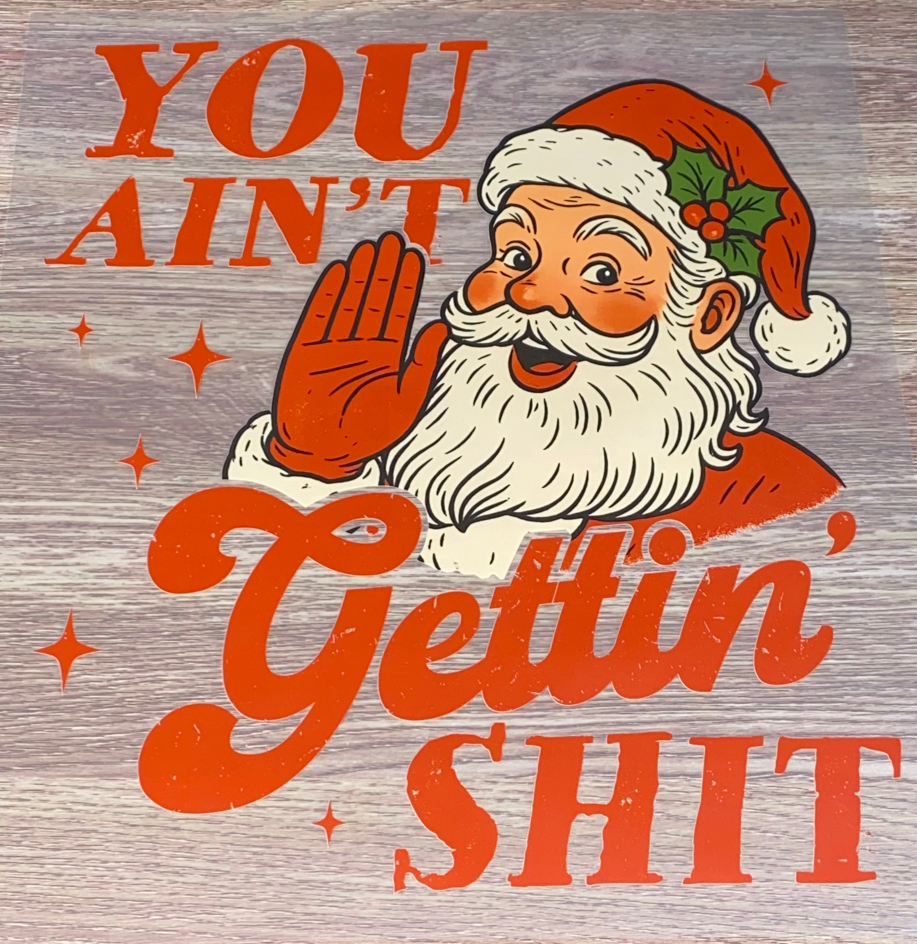 Santa You Ain't Gettin' Sh!t DTF Transfer