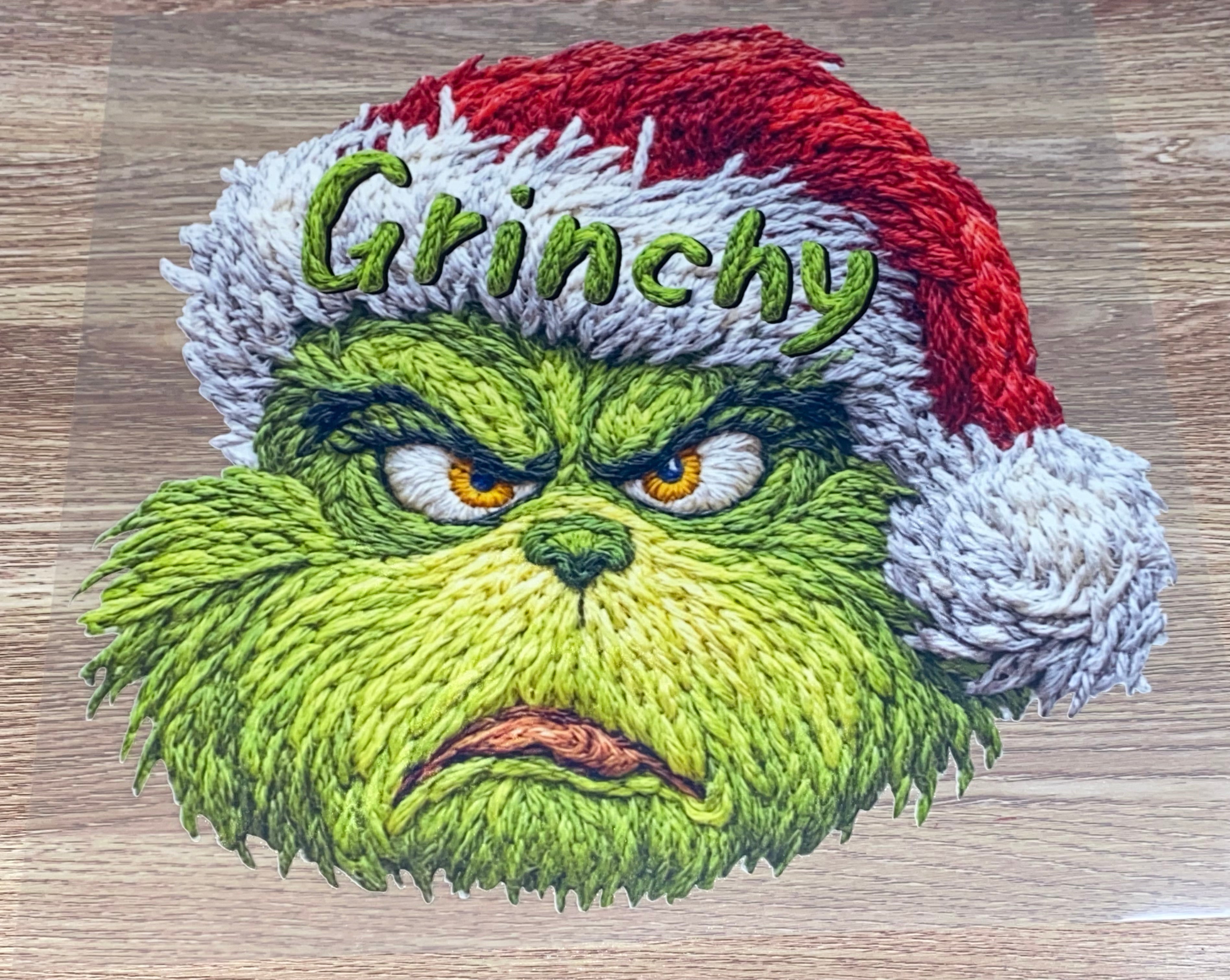 Grinchy Yarn DTF Transfer