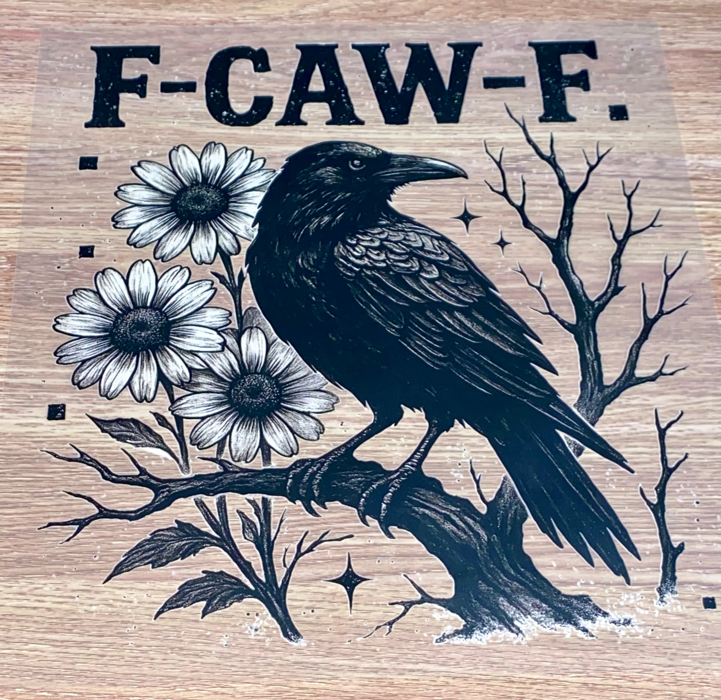 F CAW F Floral DTF Transfer