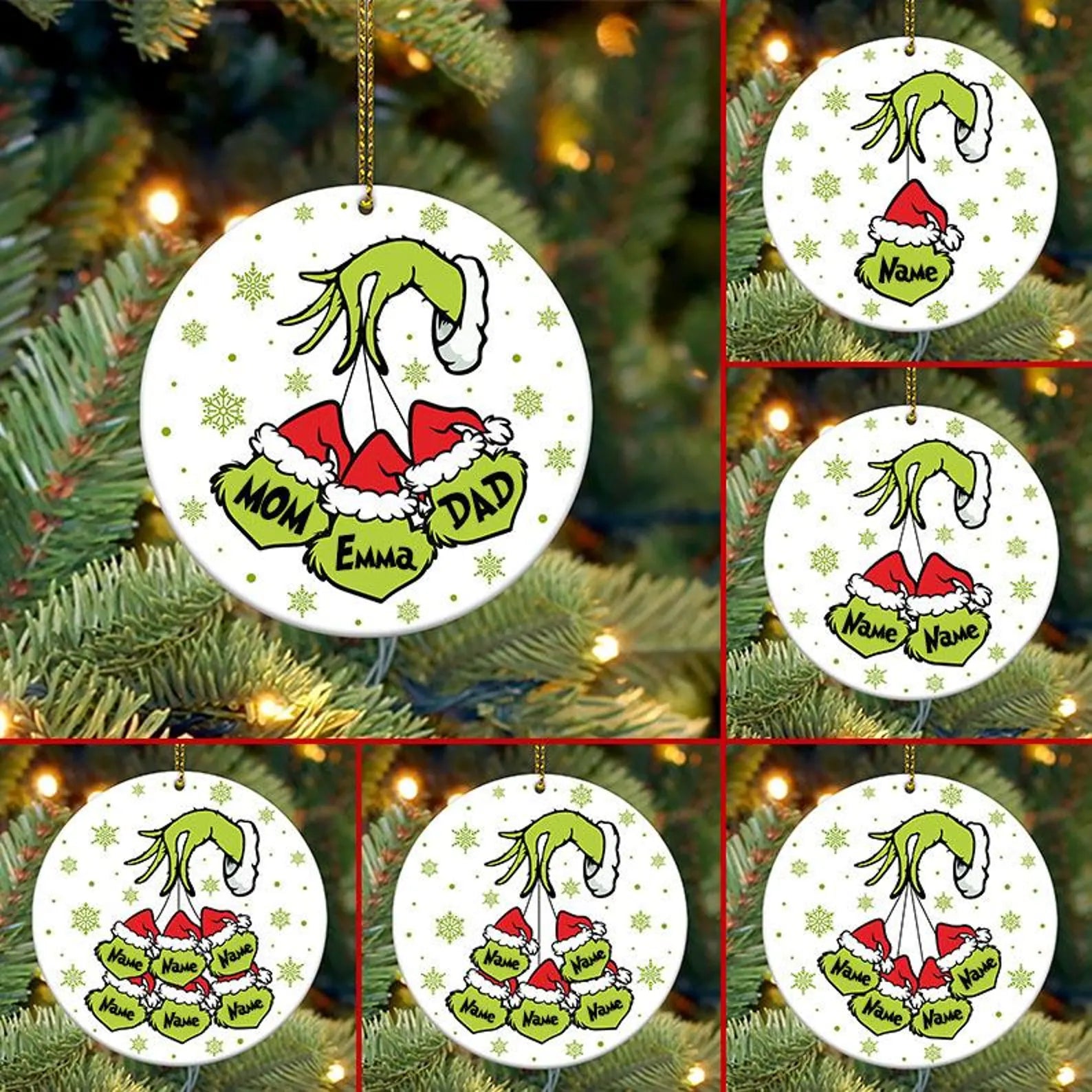 Mean Green One Personalized Family Ornament