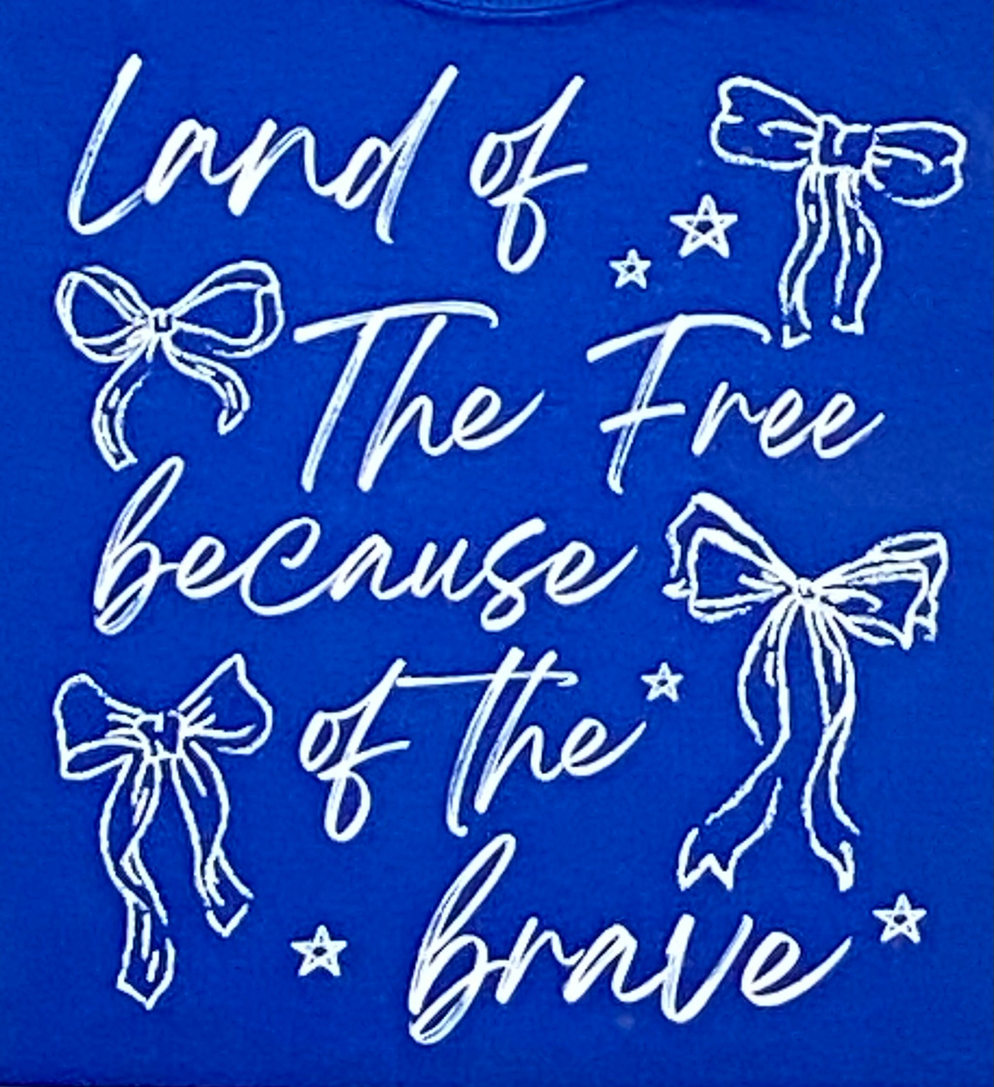 Land Of The Free Because Of The Brave (White)